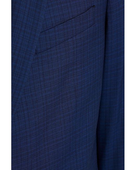 Theory Blue Chambers Checked Wool Suit Jacket for men