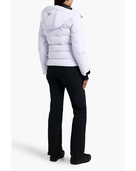 Aztech Mountain White Nuke Suit Quilted Down Ski Jacket