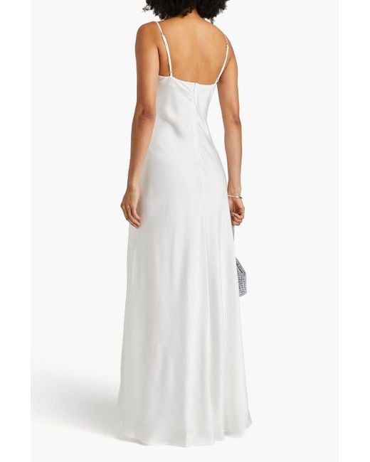 Jonathan Simkhai White Finley Satin-crepe Gown