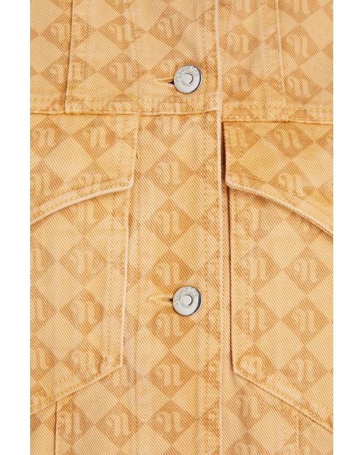 Nanushka Natural Printed Denim Jacket