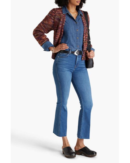 Veronica Beard Blue Carson High-rise Kick-flare Jeans