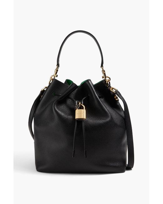 Dolce & Gabbana Black Pebbled-leather Bucket Bag