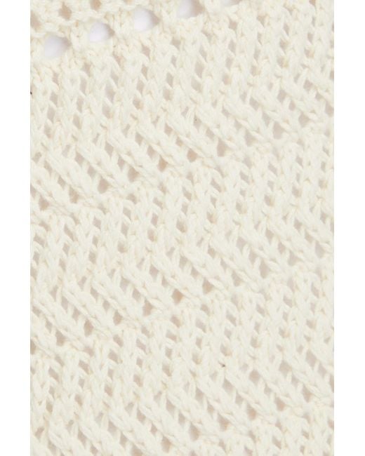 Solid & Striped White The Rhoda Cutout Crocheted Cotton Midi Dress