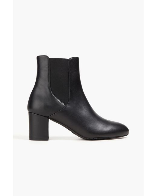 Stuart Weitzman Black Stretch-leather Ankle Boots
