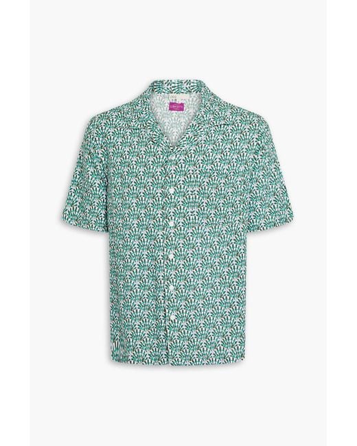 Onia Green Printed Woven Shirt for men