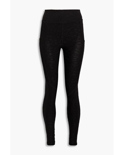 Twenty Black Stretch-Jacquard Leggings