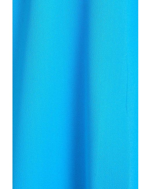 Rebecca Vallance Blue Skyla Strapless Crepe Gown