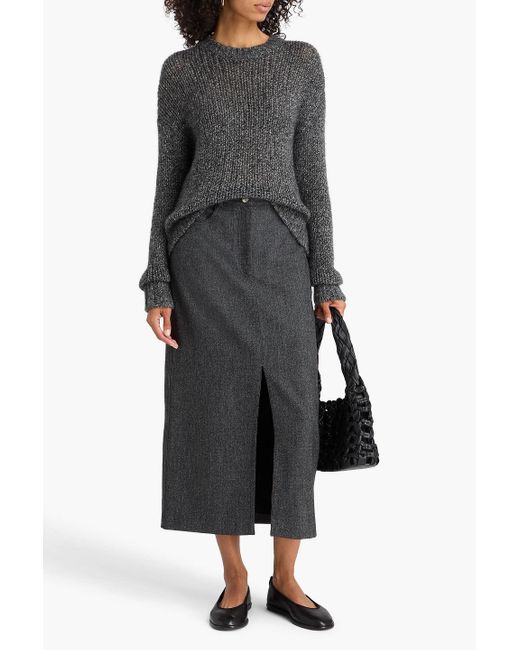 Autumn Cashmere Gray Pullover aus einer kaschmirmischung