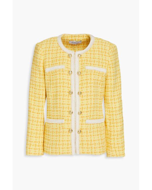 10 Crosby Derek Lam Yellow Cotton-blend Tweed Jacket