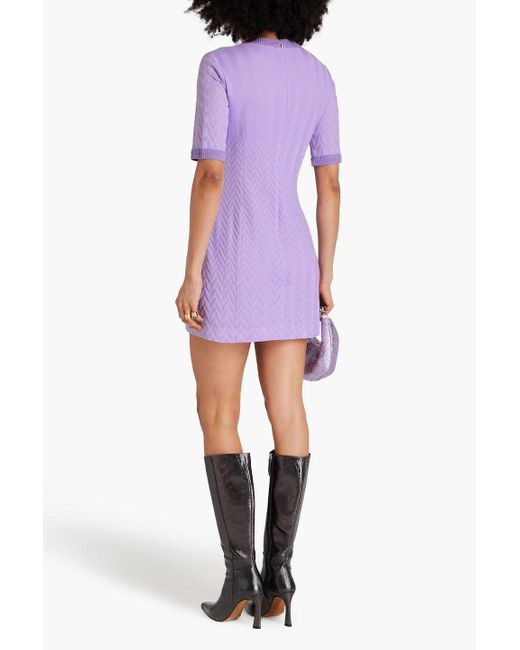 Missoni Purple Minikleid aus jacquard-strick
