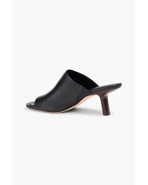 Vince Black Jasper Leather Mules