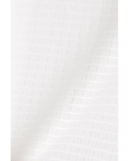TOVE White Arya Belted Cotton-Ripstop Shirt
