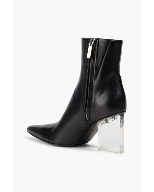 Peter Do Black Leather Ankle Boots