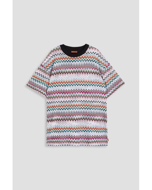 Missoni Gray Crochet-knit Cotton-blend T-shirt for men
