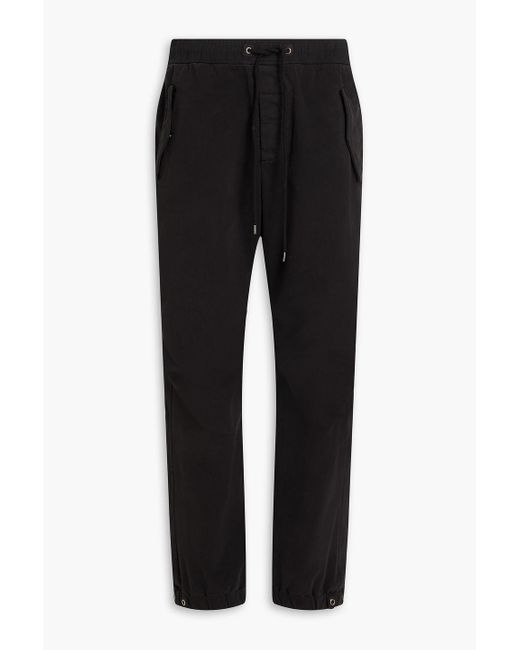 James Perse Black Tapered Stretch-cotton And Lyocell-blend Sweatpants for men
