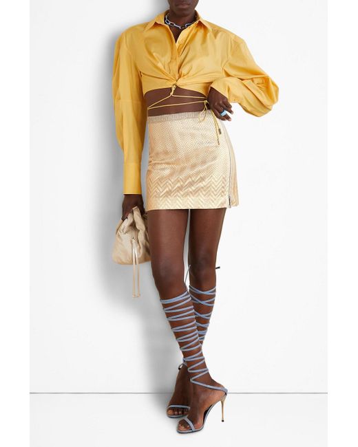 Missoni Natural Cotton-blend Crochet-knit Mini Skirt
