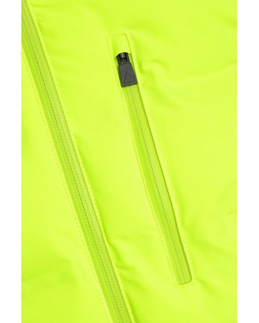 Aztech Mountain Yellow Nuke Quilted Hooded Down Ski Jacket