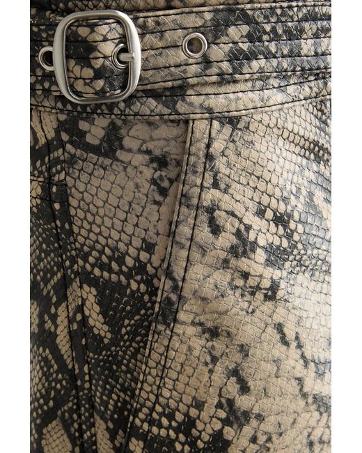 Jonathan Simkhai Natural Snake-Effect Shorts