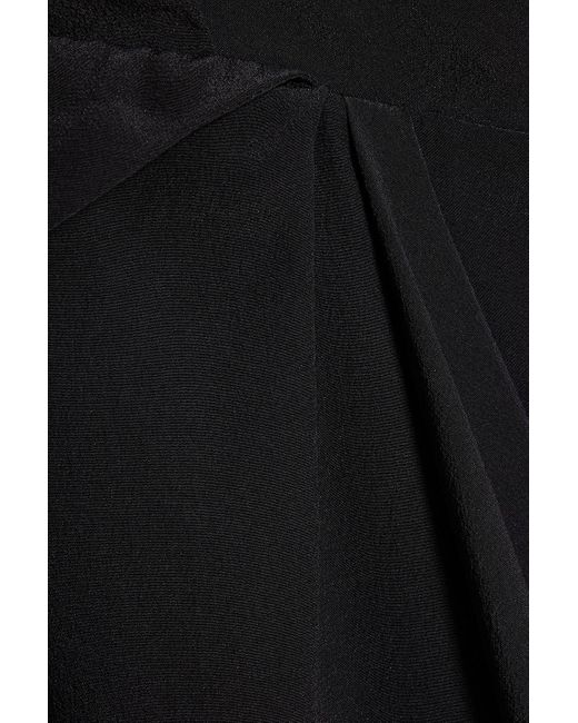 IRO Black Genara minikleid aus crêpe de chine aus seide mit wickeleffekt