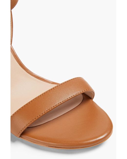 Stuart Weitzman White Dancer 75 Leather Sandals