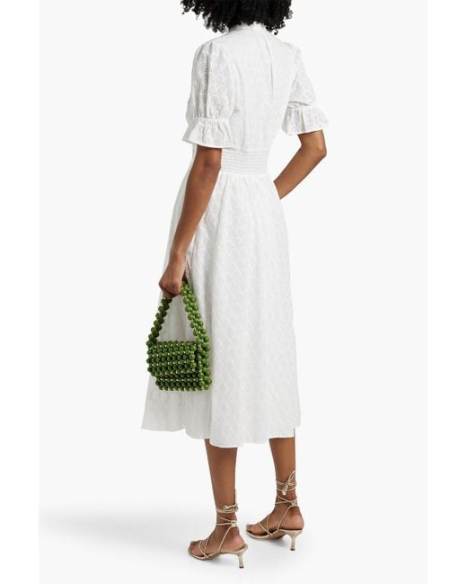 DIANE von FURSTENBERG☆エリカプリント コットン ミディドレス Diane von Furstenberg Erica Broderie Anglaise Cotton Midi