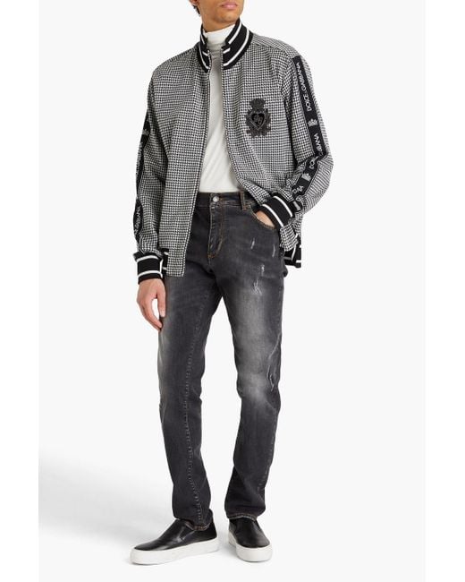 Dolce & Gabbana Jeans mit schmalem bein aus denim in distressed-optik in Black für Herren