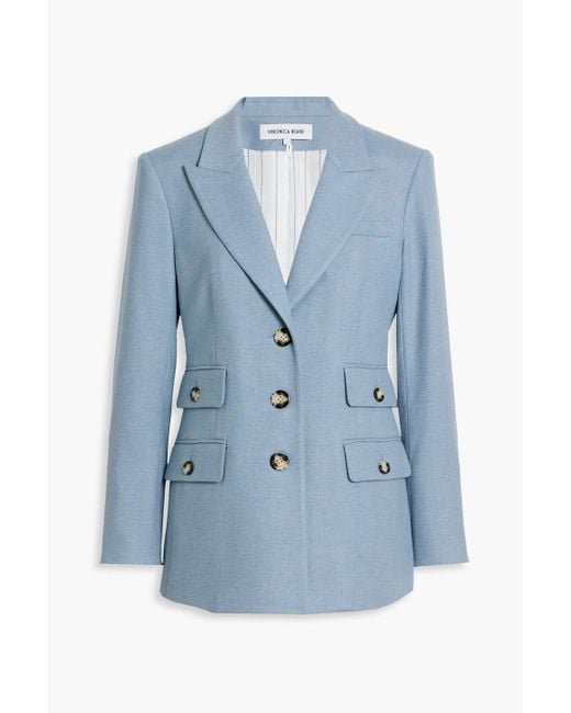 Veronica Beard Blue Blazer "nalani dickey" aus flanell
