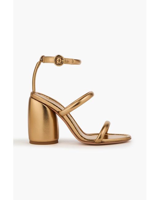 Gianvito Rossi Metallic Adrie Leather Sandals