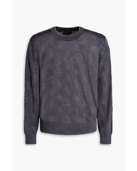 Missoni Blue Wool-Blend Sweater for men