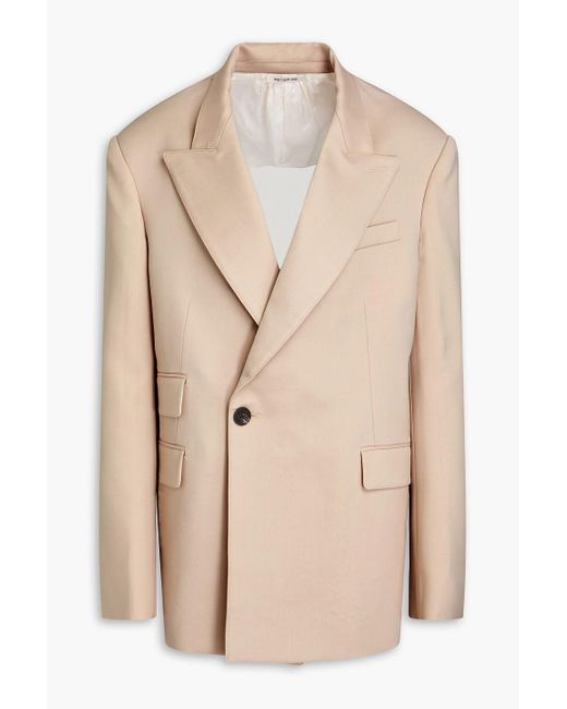 Peter Do Natural Double-breasted Cutout Twill Blazer