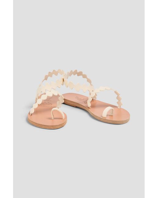 Ancient Greek Sandals White Eleftheria Leather Sandals