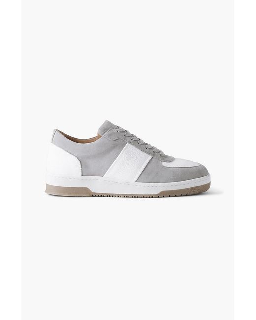 Mr P. Gray Atticus Suede And Leather Sneakers for men