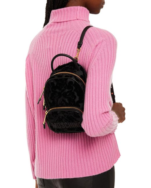 moschino backpack leather