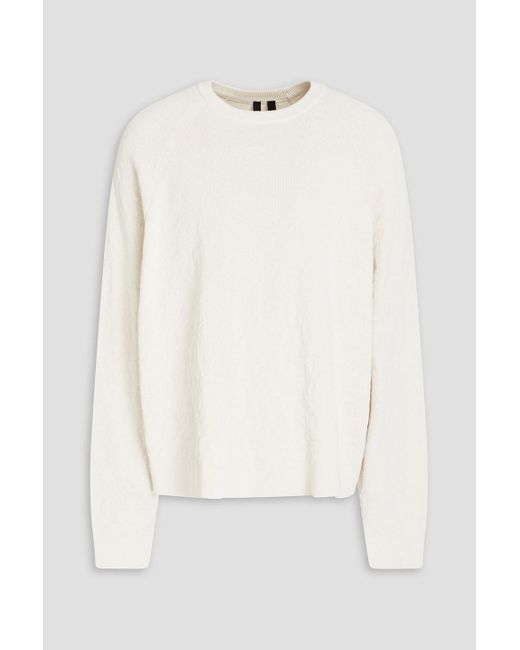 Y-3 White Cotton-blend Sweater for men
