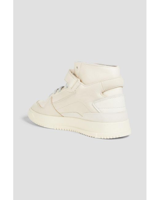 Adidas Originals White Forum Premiere Leather High-top Sneakers for men