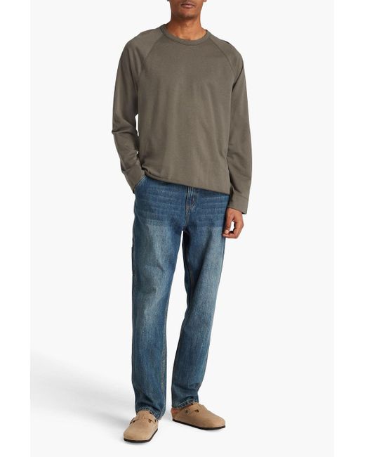 James Perse Brown French Cotton-terry Sweatshirt for men