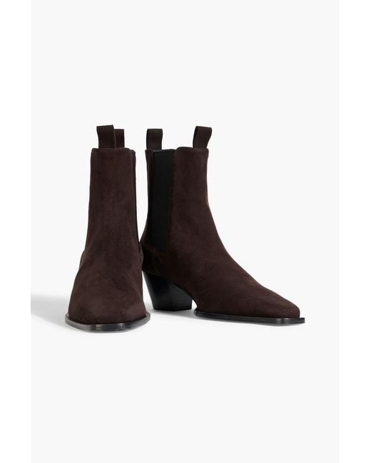 Totême Brown Suede Chelsea Boots