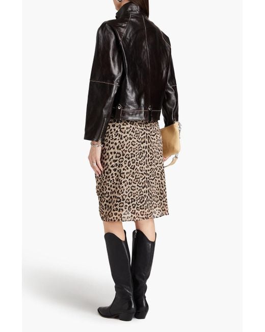 IRO Black Shona Leather Biker Jacket