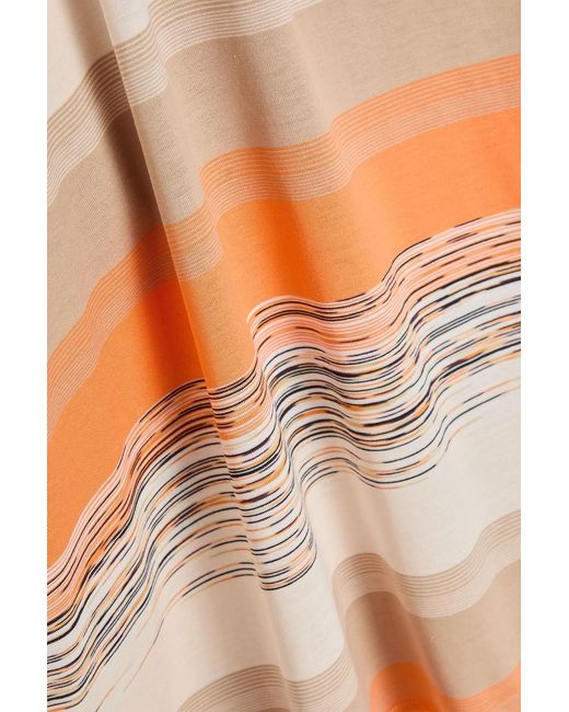 Missoni Orange Striped Cotton-Jersey T-Shirt for men
