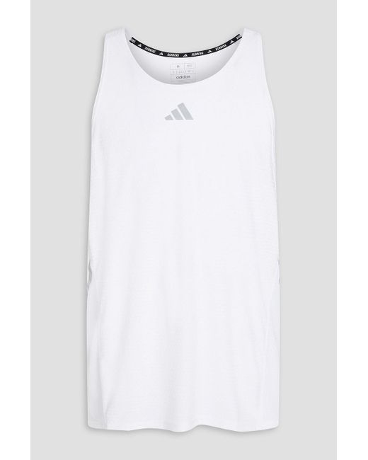 Adidas Originals White Logo-print Jersey Tank for men