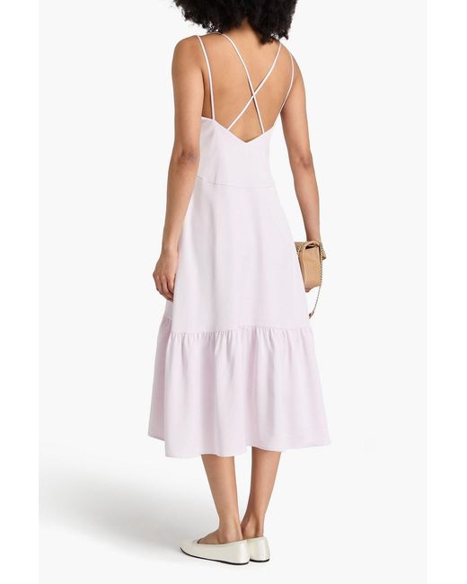 Claudie Pierlot Pink Satin Midi Dress