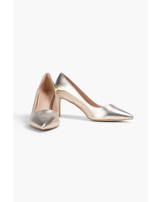 Stuart Weitzman Metallic Leigh 75 Leather Pumps