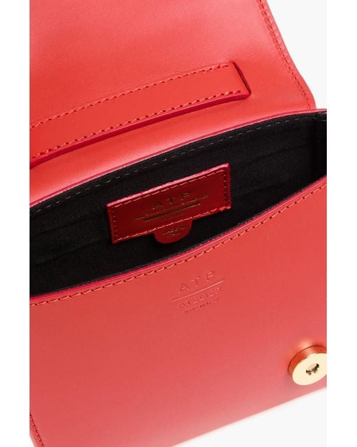 Atp Atelier Red Montalcino Leather Tote