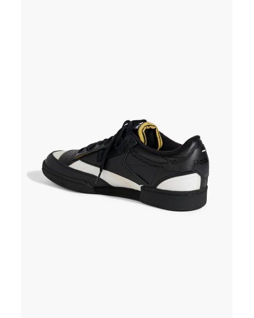 MAISON MARGIELA x REEBOK Black Club C Mesh And Leather Sneakers for men