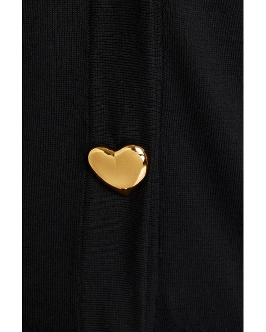 Moschino Black Button-embellished Cotton Cardigan