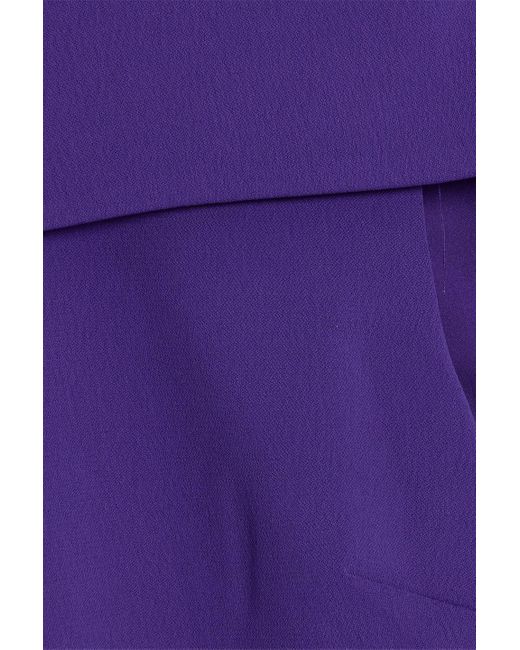Badgley Mischka Purple Kleid aus crêpe mit cape-effekt