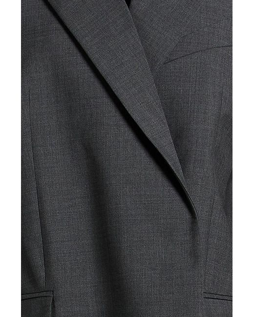 Mugler Black Double-Breasted Wool Blazer