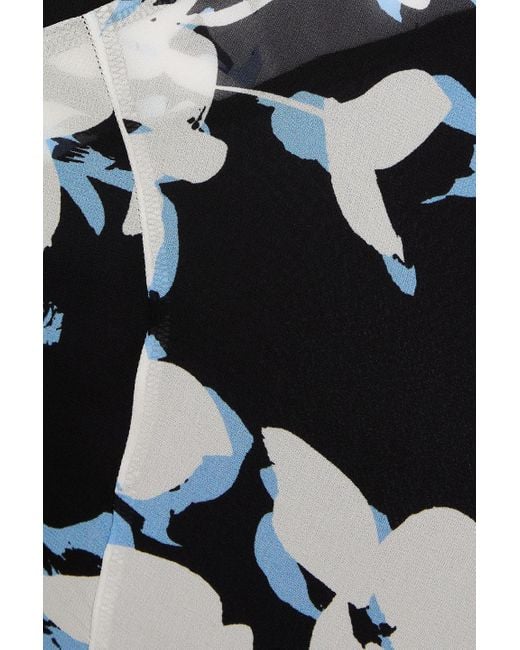 Nicholas White Kamila Ruffled Printed Silk-georgette Gown
