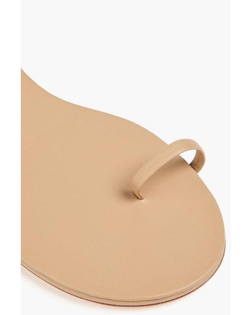 STUDIO AMELIA White Edith Leather Sandals