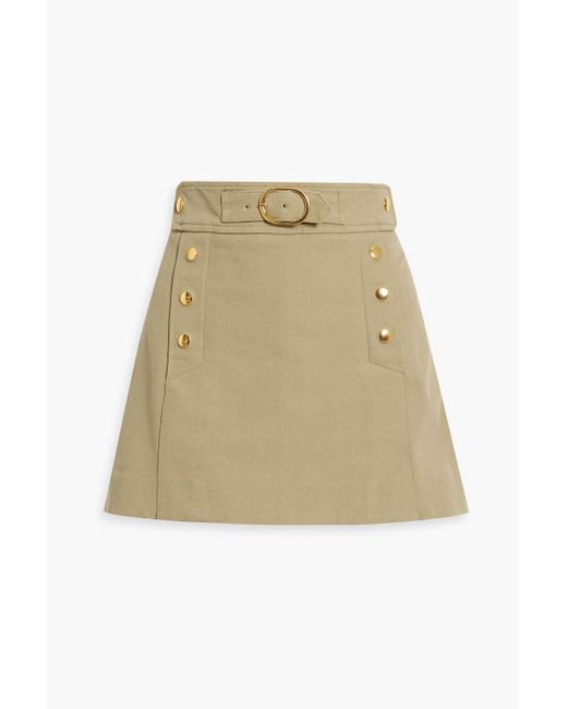 10 Crosby Derek Lam Natural Hester Skirt-effect Cotton-blend Twill Shorts